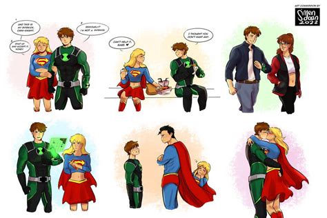 ben 10 x supergirl|justice league ben 10 crossover.